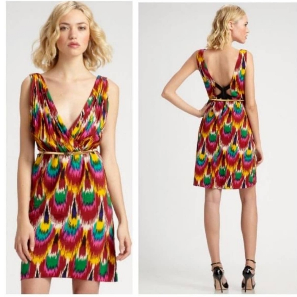 Alice + Olivia Ikat Print Dress